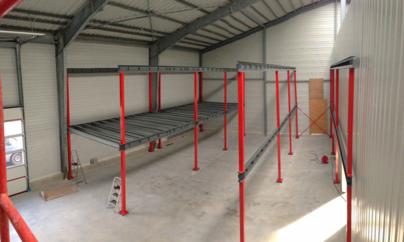 Plateforme mezzanine autoportée, étagère stockage - Bretagne rayonnage