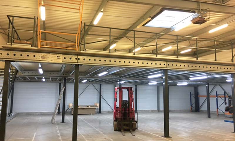 Plateforme-mezzanine pour notre client MPO pour optimiser la surface de stockage - Bretagne rayonnage
