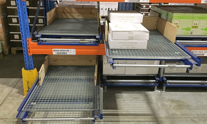 Tiroirs à palettier, accessoire pour rayonnage métallique - Bretagne rayonnage