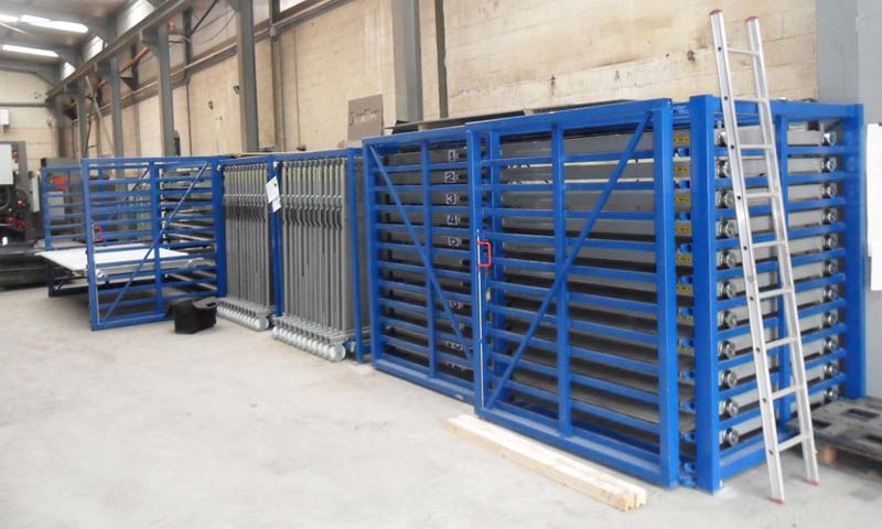 Rack à tiroirs, idéal pour les charges lourdes et isolées.