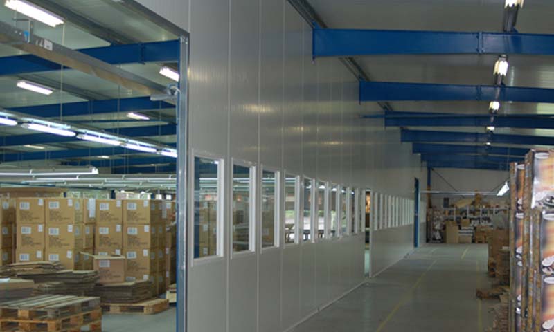 Cloison bureau pour entrepôt - Bretagne rayonnage