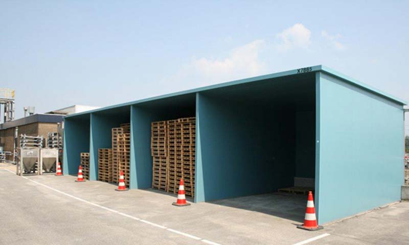 Cloison extérieure pour entreposer palettes... - Bretagne rayonnage
